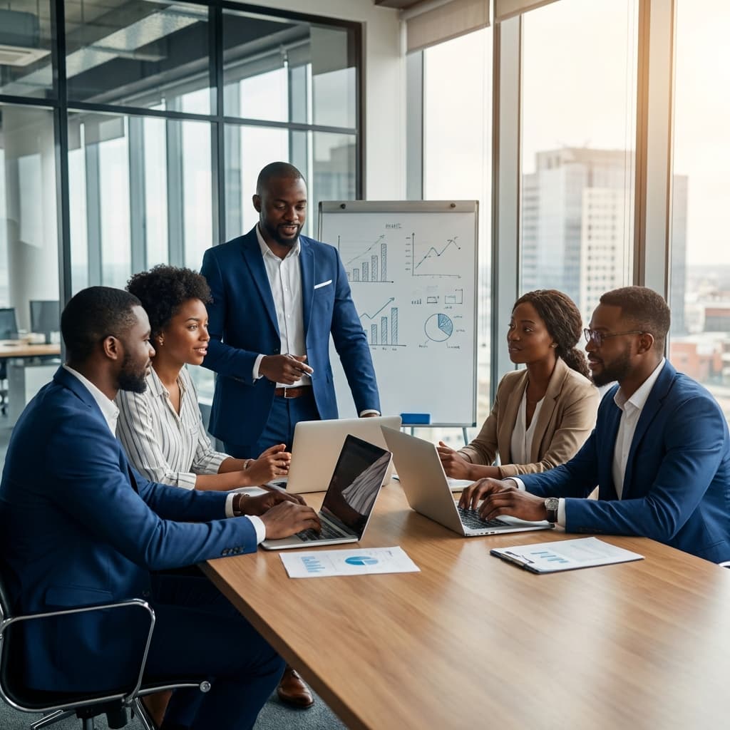 Equipe WTMEDIA em reunião estratégica